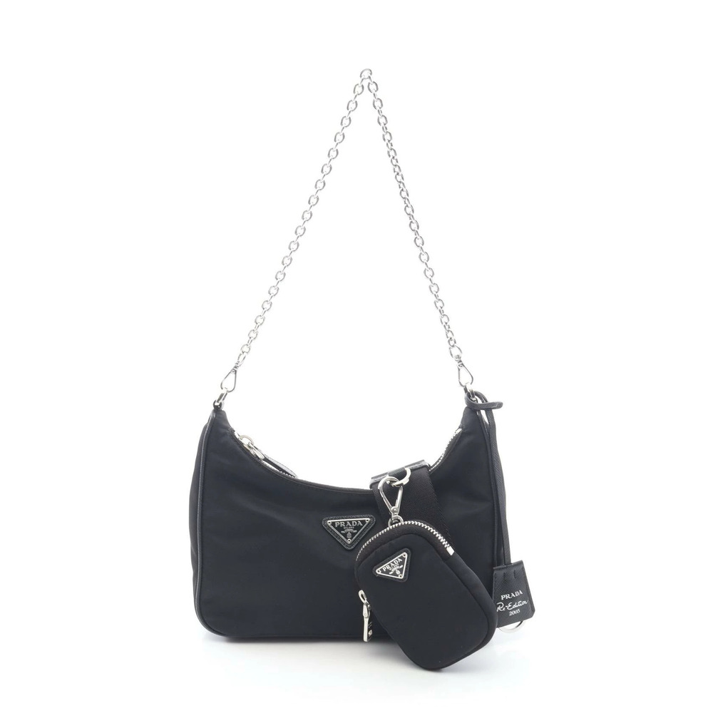 Prada Re Edition Re Shoulder Bag Saffiano Leather Black